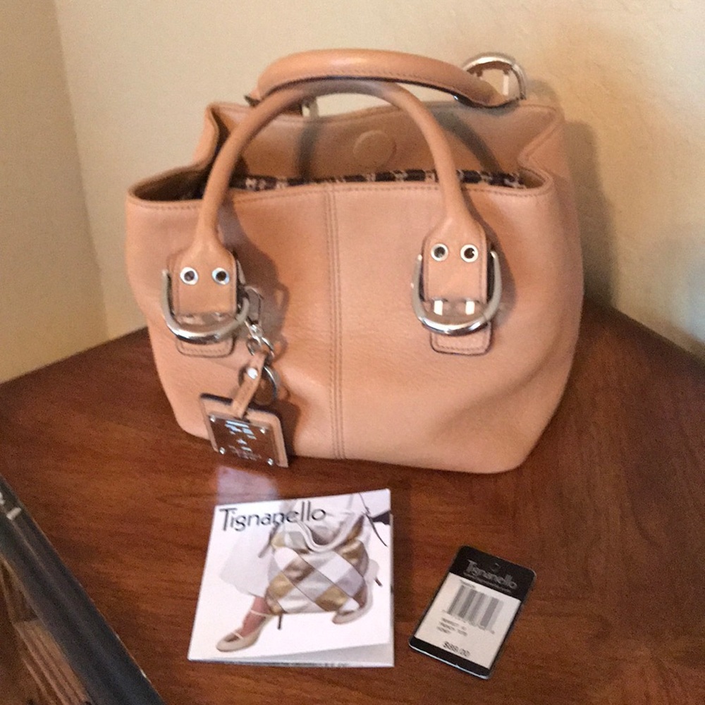 Tignanello Tan Leather Handbag